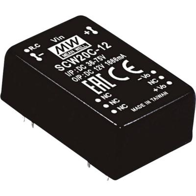MEAN WELL SCW20B-15 DC/DC-convertermodule 1.333 A 20 W Aantal uitgangen: 1 x Inhoud 1 stuk(s)