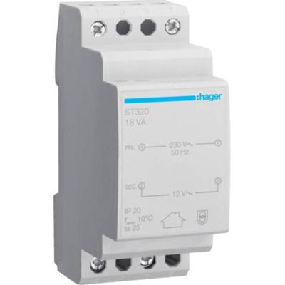 Hager ST320 Veiligheidstransformator 12 V 1.5 A Hager ST320 Veiligheidstransformator 12 V 1.5 A