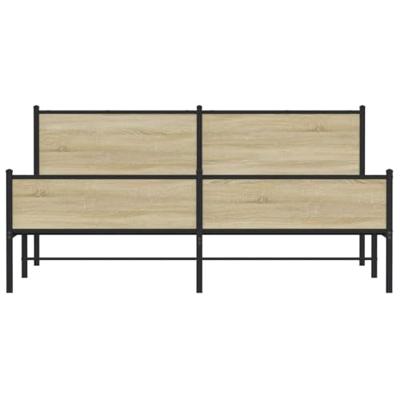 Bedframe zonder matras metaal sonoma eikenkleurig 160x200 cm Bedframe zonder matras metaal sonoma eikenkleurig 160x200 cm