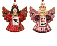 Decoris kersthanger glas engel - assortiment - thumbnail