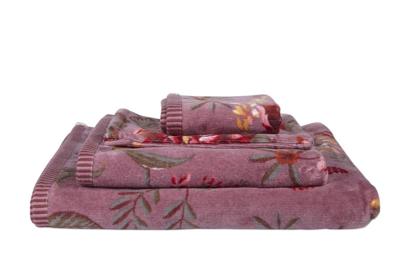 Pip Studio Pip Studio Secret Garden Handdoek Mauve 55x100 cm