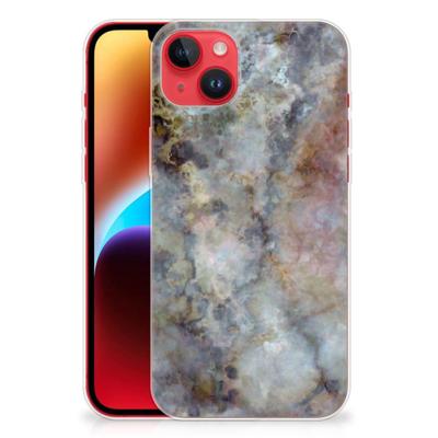 iPhone 14 Plus | TPU | Siliconen hoesje | Marmer Grijs iPhone 14 Plus | TPU | Siliconen hoesje | Marmer Grijs