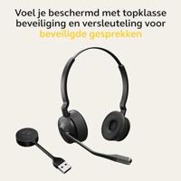 Jabra Engage 55 draadloze stereo headset met DECT adapter - noise cancelling microfoon, groot bereik en oplaadstandaard - gecertificeerd voor Google Meet en Zoom, werkt met andere platformen - zwart - thumbnail