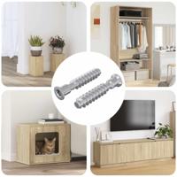 VidaXL Hoofdkapbout 2 pcs zilver m7 x 40 mm staal - thumbnail