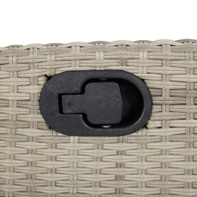 5-delige Tuinset met kussens poly rattan lichtgrijs