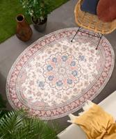 Heritaged Buitenkleed ovaal Vintage - Valenca Nova crème|rood - - thumbnail
