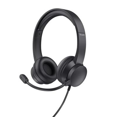 Trust HS-201 Over Ear headset Kabel Stereo Zwart Computer - thumbnail