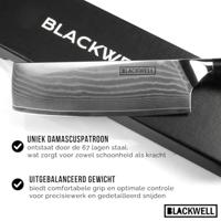 Blackwell Messenset (Santokumes + Groentemes / Nakirimes) - Japanse stijl - 67 lagen damaststaal - VG10 - 2-delig - thumbnail