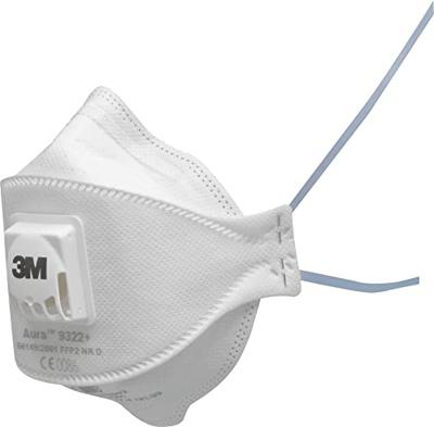 3M Aura™ 9322+ Fijnstofmasker met ventiel FFP2 D 10 stuk(s) EN 149:2001, EN 149:2009 DIN 149:2001, DIN 149:2009 3M Aura™ 9322+ Fijnstofmasker met ventiel FFP2 D 10 stuk(s) EN 149:2001, EN 149:2009 DIN 149:2001, DIN 149:2009