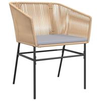 5-delige Tuinset met kussens poly rattan glas bruin - thumbnail