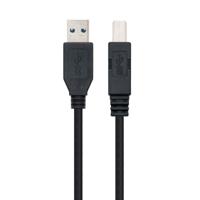 Nanocable 10.01.0802-BK kabel USB 3.0 voor printer, type A/M-B/M, stekker naar stekker, zwart, 2 m - thumbnail