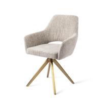 Jesper Home Kushi eetkamerstoel Stone Haze turn gold - thumbnail
