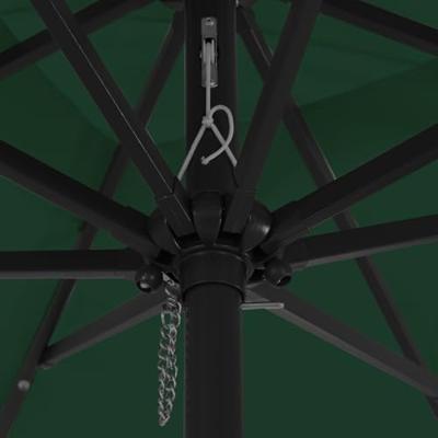 Vierkante Tuinparasol met LED Verlichting 295x245 cm Groen