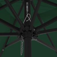 Vierkante Tuinparasol met LED Verlichting 295x245 cm Groen - thumbnail