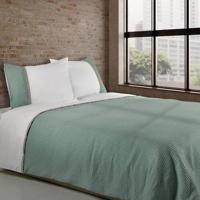 Dommelin Dommelin Dekbedovertrek Bari Percal 200TC Spargroen-Muisgrijs 240x200/220 - thumbnail