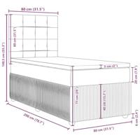 Boxspring met matras stof donkerbruin 80x200 cm - thumbnail