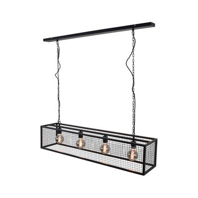Urban Interiors Hanglamp 'Frame' 4-lamps, kleur Zwart Urban Interiors Hanglamp 'Frame' 4-lamps, kleur Zwart