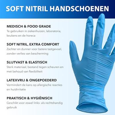 KitXpert Nitril Wegwerphandschoenen Doos 100 stuks - Maat M