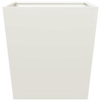 Plantenbakken 2 st 50x50x50 cm staal wit - thumbnail