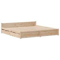 Bedframe zonder matras massief grenenhout 160x200 cm - thumbnail