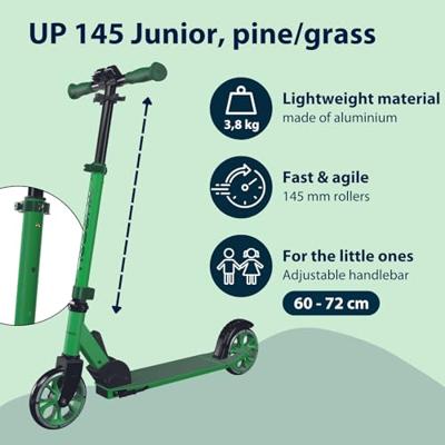 Hudora scooter step up 145 junior groen