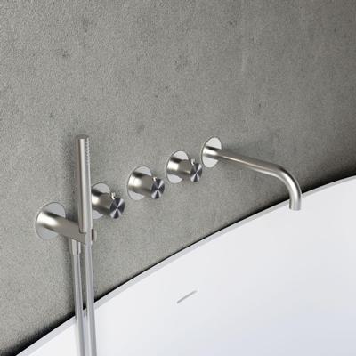 Hotbath Archie Afbouwdeel met inbouwdeel voor Inbouw bad/douche thermostaat 2 stopkranen met uitloop RVS AR7072EXTIX/HBCB7072 Hotbath Archie Afbouwdeel met inbouwdeel voor Inbouw bad/douche thermostaat 2 stopkranen met uitloop RVS AR7072EXTIX/HBCB7072