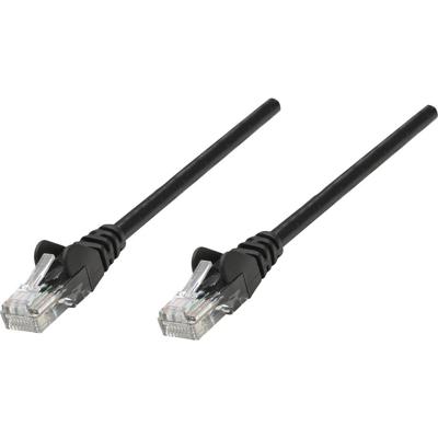Intellinet 318143 RJ45 Netwerkkabel, patchkabel CAT 5e U/UTP 0.50 m Zwart 1 stuk(s)