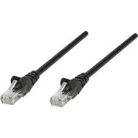 Intellinet 318143 RJ45 Netwerkkabel, patchkabel CAT 5e U/UTP 0.50 m Zwart 1 stuk(s) - thumbnail