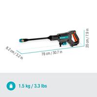 GARDENA aquaclean 24/18 v p4a solo drukreiniger (grijs/turquoise, 14800-55, accu niet inbegrepen) - thumbnail