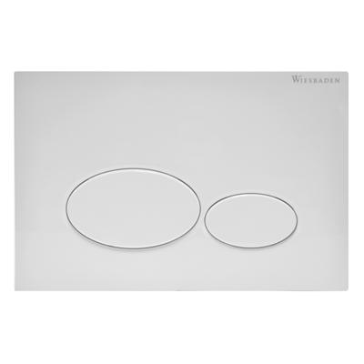 Wiesbaden X32 drukplaat voor inbouwreservoir mat wit
