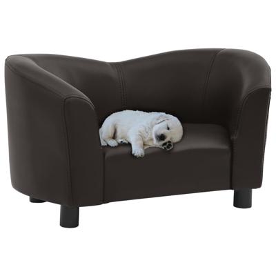 VidaXL Hondenbank 67x41x39 cm kunstleer bruin