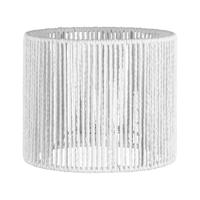 Papieren Woven Lampenkap - Cilindrisch - White - Moderne stijl - ø20 x 17 cm - E27 fitting - Voor Wandlampen en Tafellampen - Ontworpen voor woonkamer en eetkamer - thumbnail