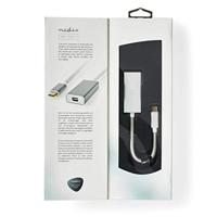 USB-Adapter | USB 3.2 Gen 1 | USB-C Male | Mini DisplayPort | 5 Gbps | 0.20 m | Rond | Verguld | Gebreid / Nylon | Zilver | Cover Window Box - thumbnail