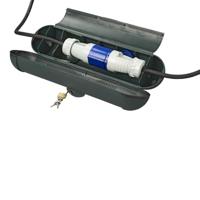 ProPlus veiligheidsbox voor cee-stekkerverbindingen met hangslot - ip44 - ø 11 x 36 cm - zwart - thumbnail