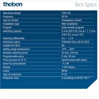 Theben 7220030 RAMSES 722 Kamerthermostaat Montagewijze: Opbouw (op muur) Weekprogramma 1 stuk(s) - thumbnail