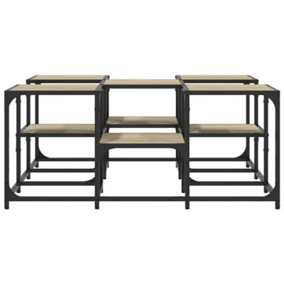 Salontafel 91x91x40 cm bewerkt hout sonoma eikenkleurig