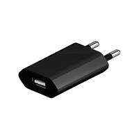 Goobay USB-A adapter - USB-A oplader - CEE 7/16 - USB-A adapter - 1 poorts - slim - 1000mA - 5W - zwart - thumbnail