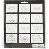 Creativ Company Papieren bloemen, d 15+25 cm, 230 gr, zwart, 2 stuk/ 1 doos - thumbnail