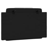 Hoofdbordkussen "Viana" 80 cm kunstleer zwart en wit - thumbnail