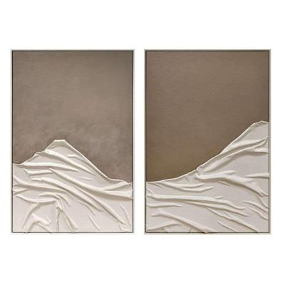 Schilderij Home ESPRIT Wit Beige Modern Stads 83 x 4 x 123 cm (2 Stuks)