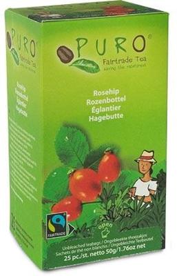 Puro Bio thee Rozenbottel, fairtrade, pak van 25 zakjes