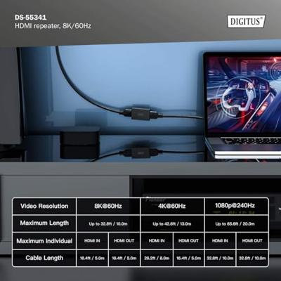 Digitus DS-55341 Repeater HDMI 13 m
