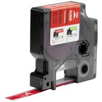 Labeltape DYMO IND RHINO 1805416 Vinyl Tapekleur: Rood Tekstkleur:Wit 12 mm 5.5 m - thumbnail