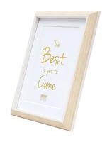 Deknudt Fotokader in lichte houtkleur met wit biesje en passe-partout 18x24 S46WG3 - thumbnail