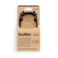 Wandhouder Toolflex One 2 klemmen met adapter ø 15/35 mm zwart - thumbnail