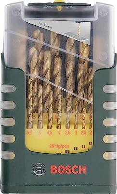 Bosch Accessories 2607017154 Promoline HSS Metaal-spiraalboorset 25-delig 1 mm, 1.5 mm, 2 mm, 2.5 mm, 3 mm, 3.5 mm, 4 mm, 4.5 mm, 5 mm, 5.5 mm, 6 mm, 6.5 mm, 7