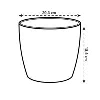 Elho pot brussels rond d20cm antraciet - thumbnail