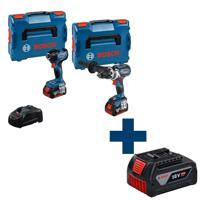Bosch Professional Accu Combiset 2-delig (GSR 18V-110C + GDR 18V-210C) 18V 5.0Ah in L-Boxx - 0615990N2W - thumbnail