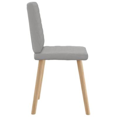 Eetkamerstoelen 4 st stof wolk grijs