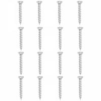 Set stalen schroeven verzinkt rond ø 0,45 cm en lengte 3,5 cm - 16 stuks - thumbnail